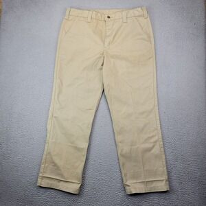 Carhartt Pants Mens 38X30 Beige Blended Twill Straight Leg Workwear